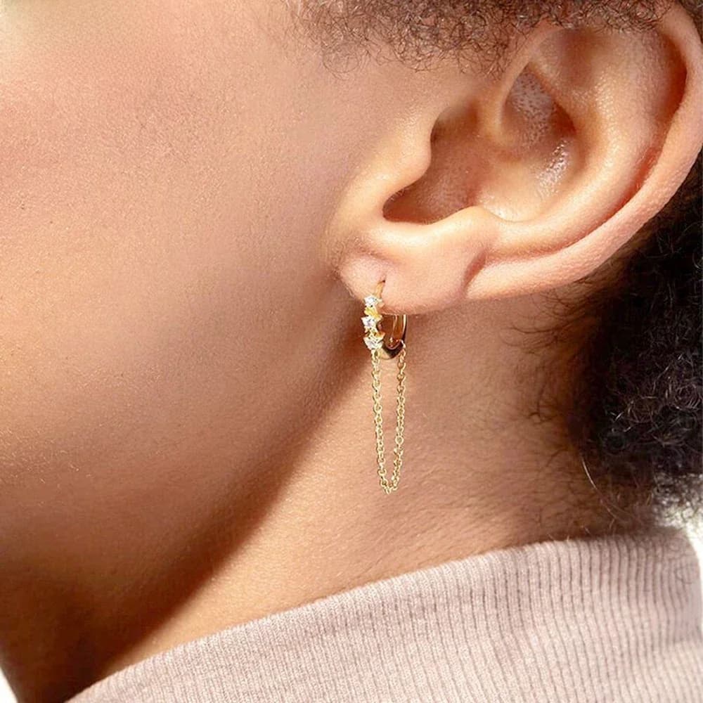 Boucles d'oreilles créoles en argent regardé 925 pour femmes, bijoux en or, cadeaux de fête, tendance, métal, qualité supérieure, JOSilver