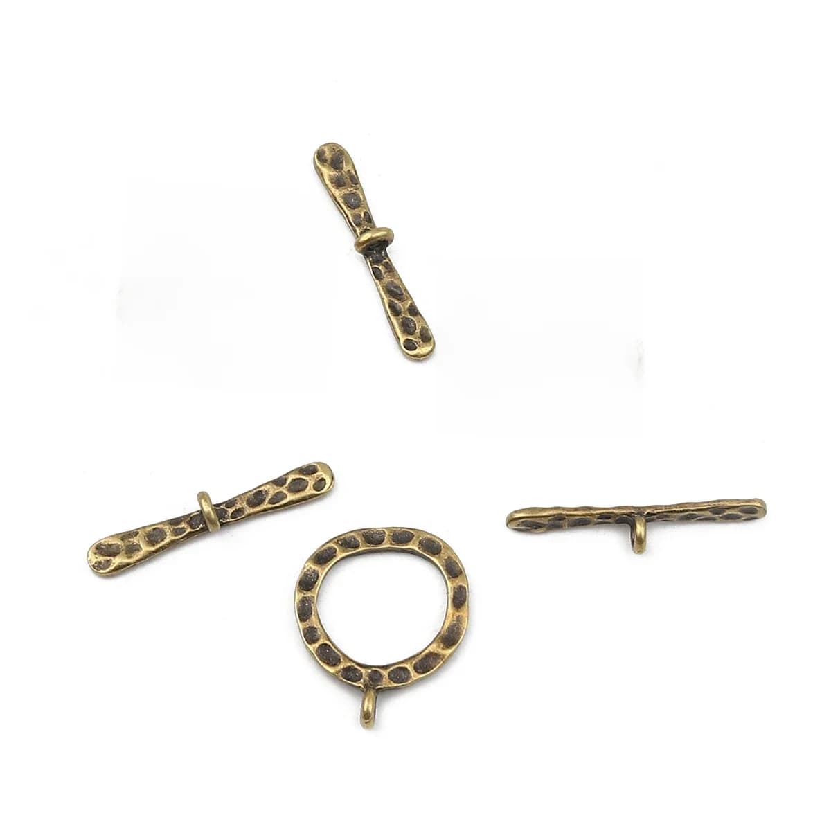 OT Toghidden-Fermoirs connecteurs pour bijoux exécutifs, anneau circulaire en bronze antique, crochet à fermoir, bracelet à faire soi-même, résultats de collier, artisanat, 10 ensembles