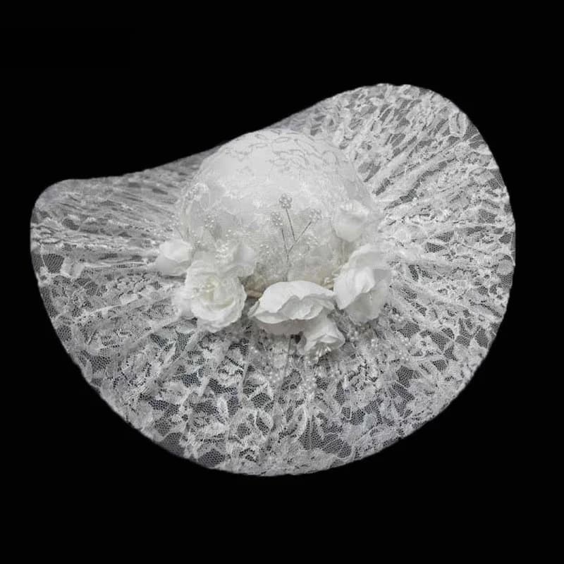 Nouveauté : Chapeaux de mariée en dentelle 2026, Tocado en dentelle Novia, Chapeaux de mariage pas chers, Voile pour mariée, Accessoires de mariage, Coiffes de mariée