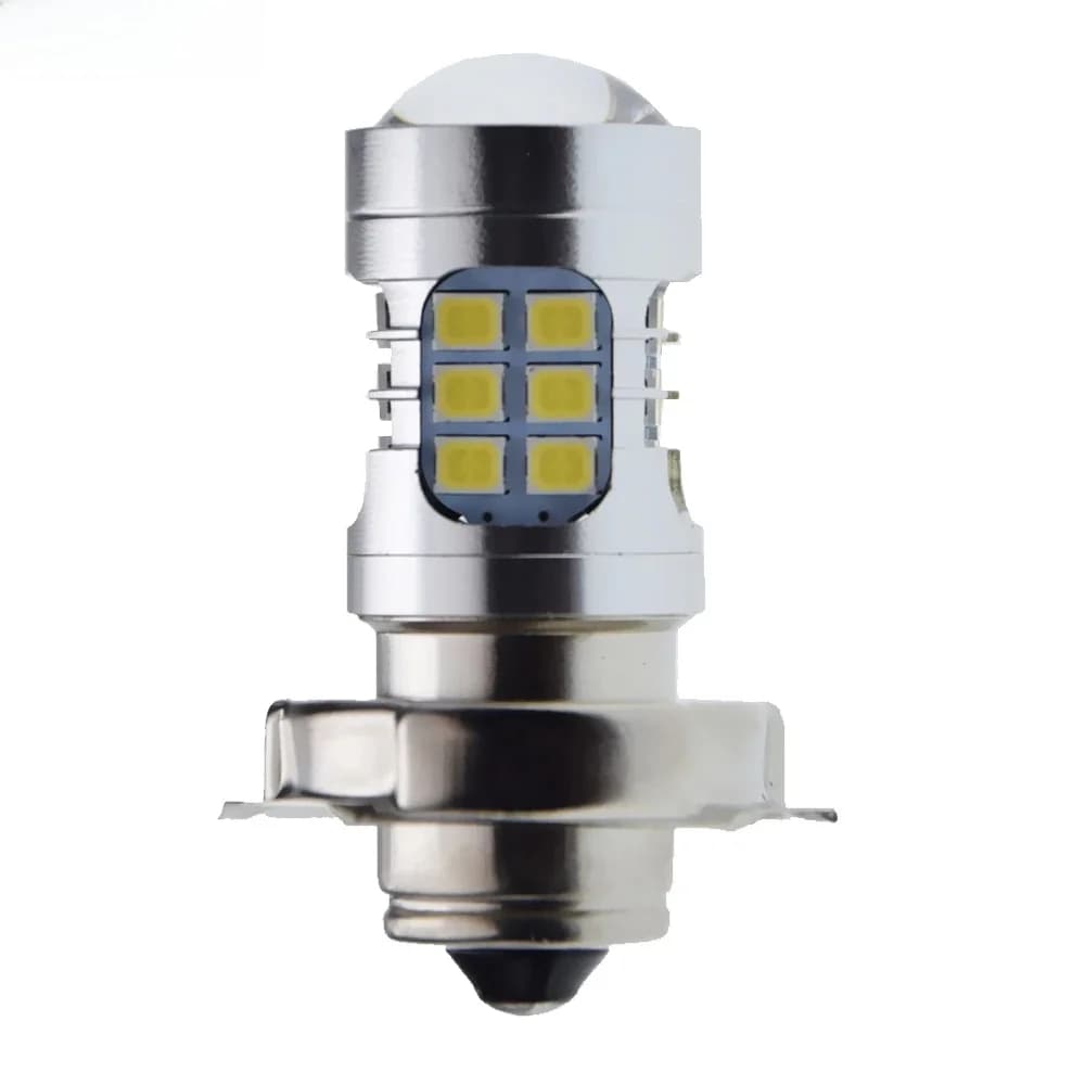 1 pièces 6V 6 volts AC P26S LED ampoule Moto phare 3030 30 SMD Moto Moto lumière 6000K Scooter cyclomoteur ATV UTV avant lampe frontale