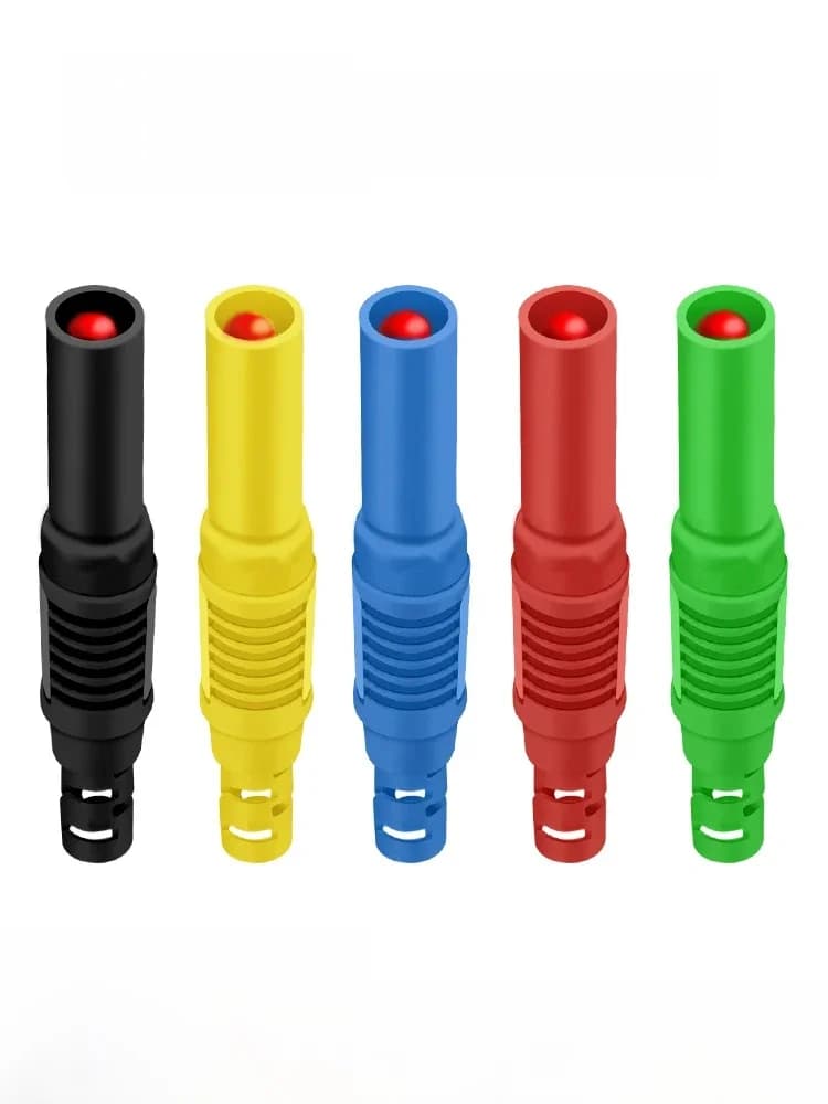 Fiche banane de sécurité assemblée, fourreau complète de 4mm, sonde de bricolage, connecteur de 4mm, Type de soudure