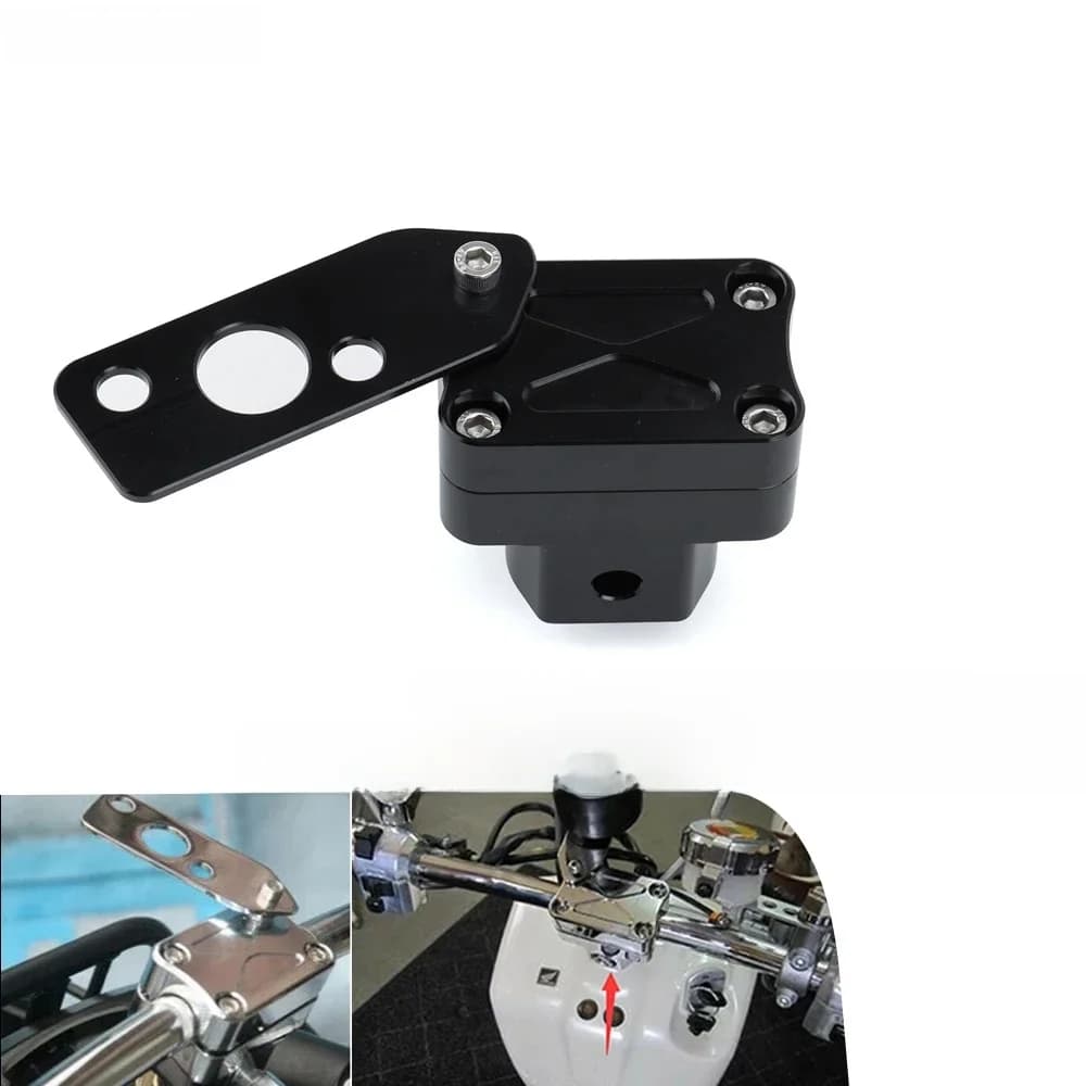 Support de Guidon pour Honda Ruckus Zoomer Scooter NPS50 2003-2012, Pièces de Moto, Noir Chromé