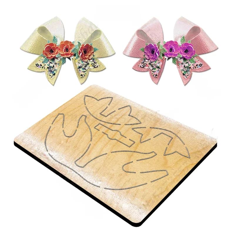 Nouvelles matrices de découpe en bois à nœud à double queue, adaptées aux machines de scrapbooking à moules courants sur le marché