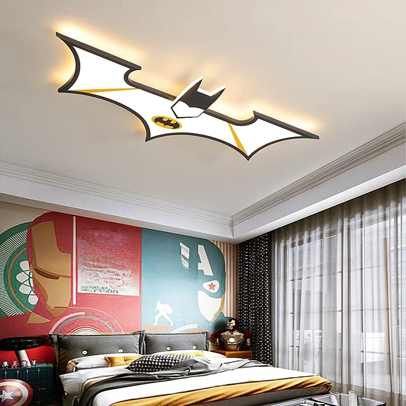 Plafonnier LED chauve-souris ultra-mince au design moderne, luminaire décoratif d'intérieur, idéal pour un salon, une chambre à coucher, un bureau ou un restaurant