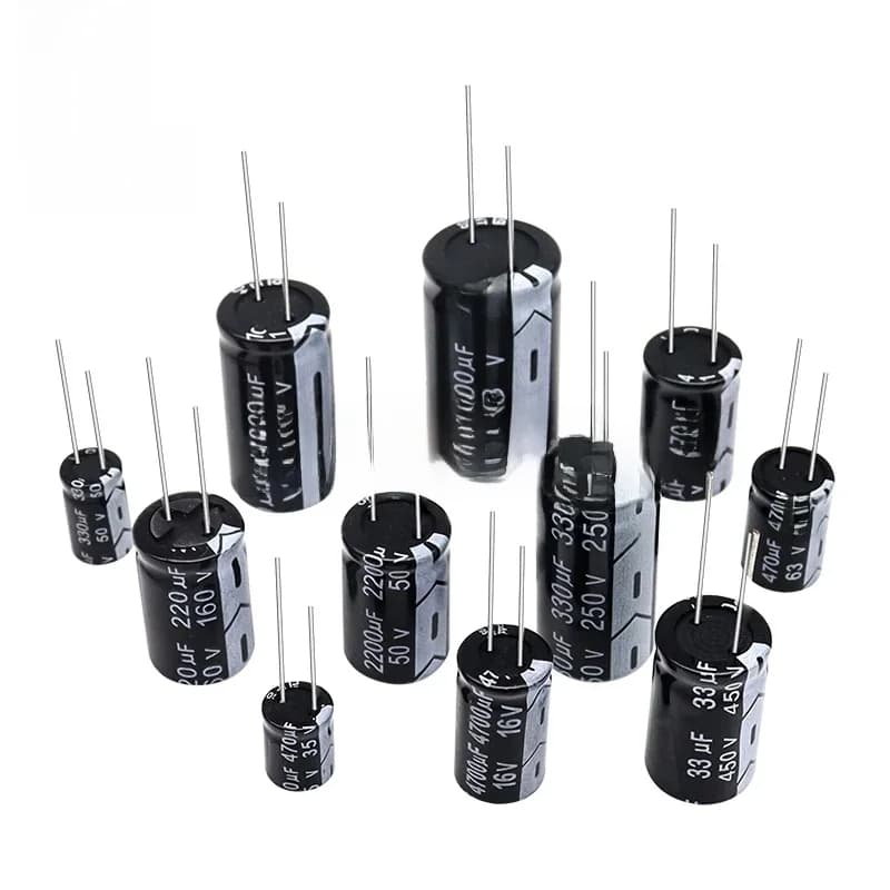 Condensateur électrolytique en aluminium 10V 16V 25V 35V 50V 400V 450V 470UF 100UF 220UF 330UF 470UF 680UF 1000UF 47UF 10UF 22UF 0.47UF