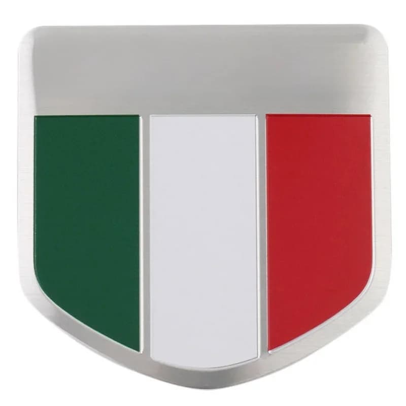 Autocollants drapeau italien en aluminium, décalcomanies 3D, accessoires de style de voiture