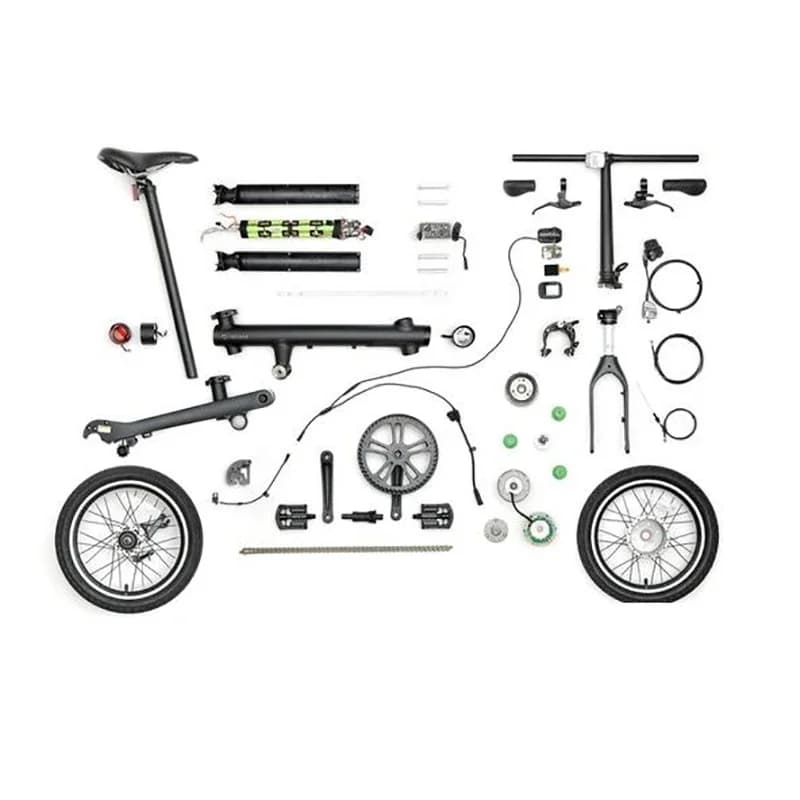 Pièces de vélo électrique EF1, capteur/contrôleur/câble/batterie Li-ion/Motor de roue avant pour accessoires Xiaomi Qicycle EF1