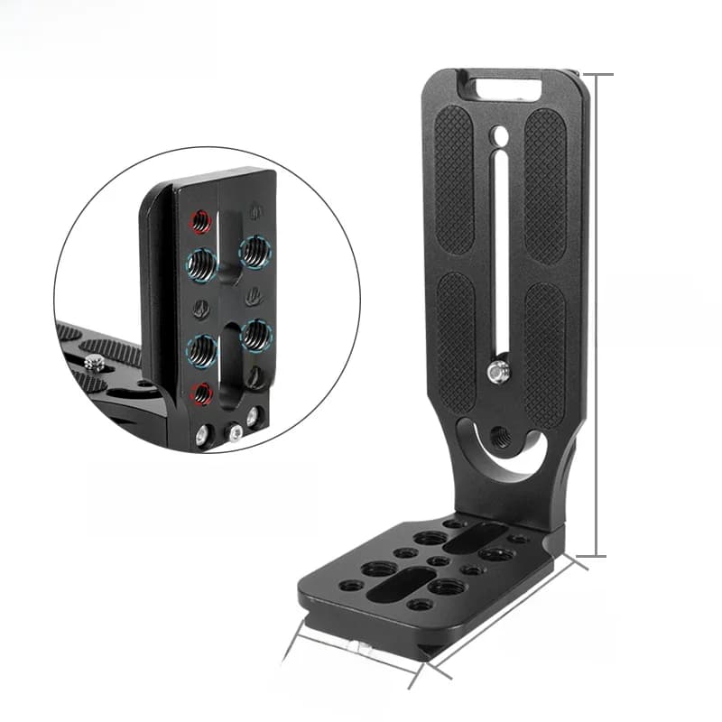 BEXIN L130-50C caméra universelle pliable support en L prise de vue plaque en L à dégagement rapide 1/4 pouces vis Compatible Arca Swiss vidéo verticale