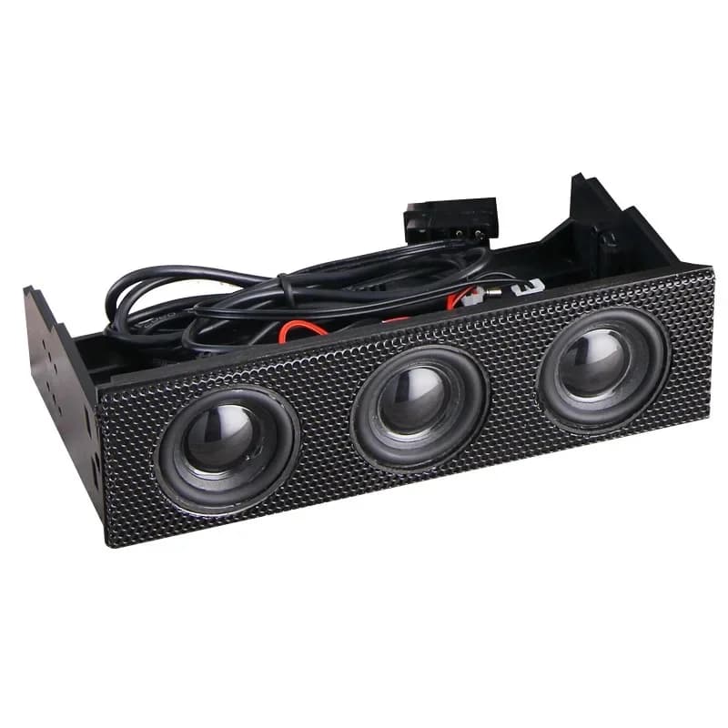 Haut-parleur surround stéréo 5.25 ", panneau avant PC, boîtier d'ordinateur, connexion 9 broches, mini micro intégré, haut-parleurs de musique, canal 2.1