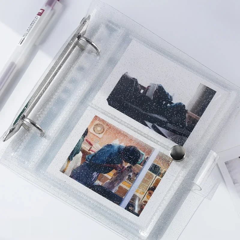 Yoofun-Album photo portable en PVC, 100/50 pocommuniste, album de documents laser pour Mini Instax, album de cartes nominatives, livre photo transparent