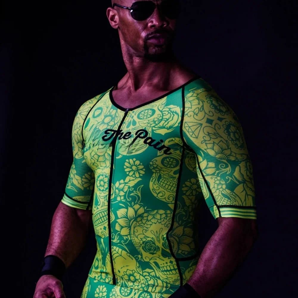 TriDuvet-Combinaison de Cyclisme Verte à Manches Courtes pour Homme, Vêtement de Vélo, Pro Team Love The oto