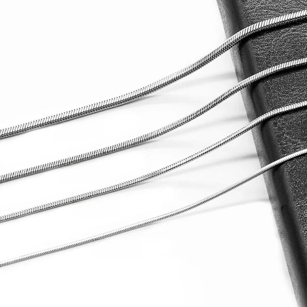 1 pièce, chaîne en acier inoxydable de forme carrée, largeur 0,9/1,2/1,5/2,0 mm, pour collier, longueur 18'', 20'', 22'', chaîne à maillons, fabrication de bijoux.