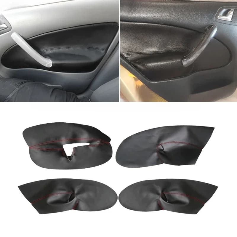LHD pour Skoda Octavia A4 MK1 1998 1999 2000 2001 2002 2003 2004 2005 2006 garniture de couverture de panneau d'accoudoir de porte de voiture en cuir microfibre