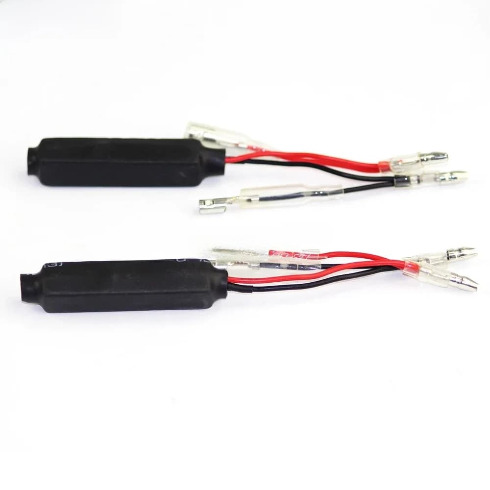 Indicateur de clignotant universel noir pour moto, 2 pièces, 12V, 10w, 10 Ω, indicateur de charge LED, résistance au Flash, correction des erreurs, contrôleurs de taux de Flash