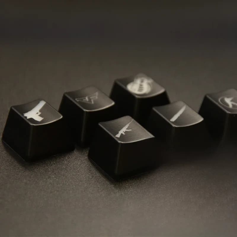 Capuchons de touches de jeu CS GO CF, accessoires de clavier de jeu, capuchon ABS pervifs pour clavier mécanique