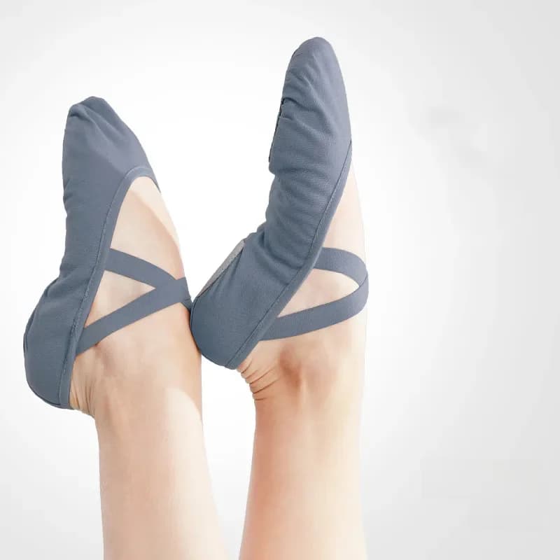 Chaussures de Ballet pour femmes et enfants, pantoufles de danse à semelle souple, chaussures d'entraînement de danse professionnelles en toile pour adultes