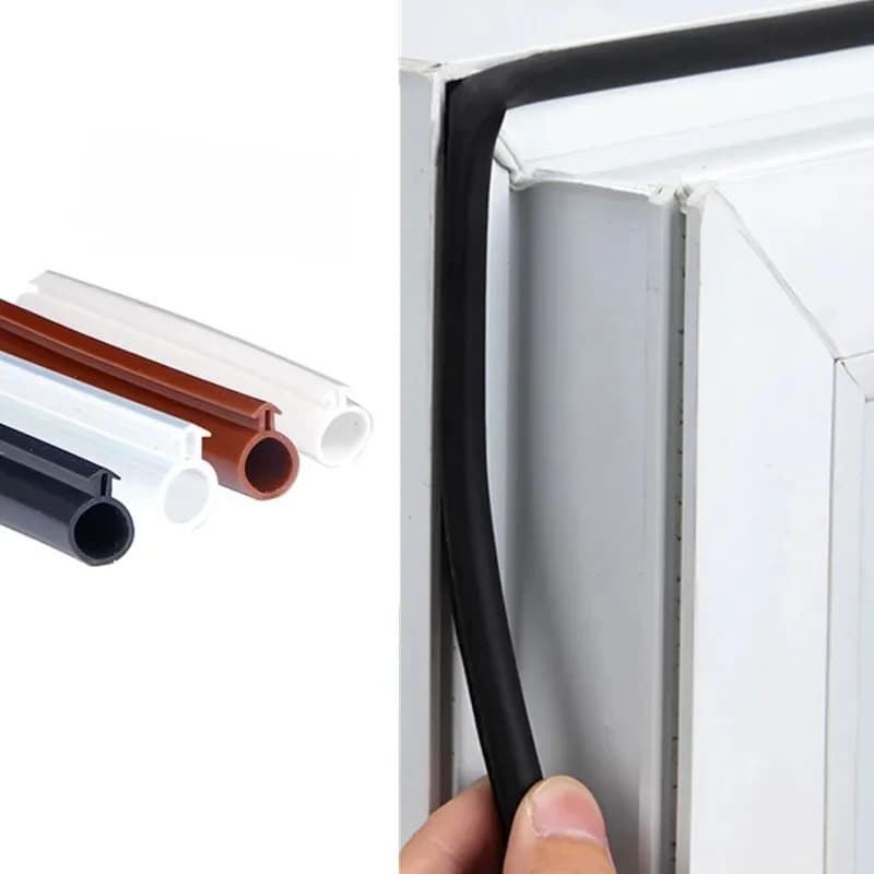 Bande d'étanchéité pour porte fenêtre en plastique et acier, Type O, 10M, caoutchouc de silicone, bouchon de tirage, ampoule creuse, joint tubulaire