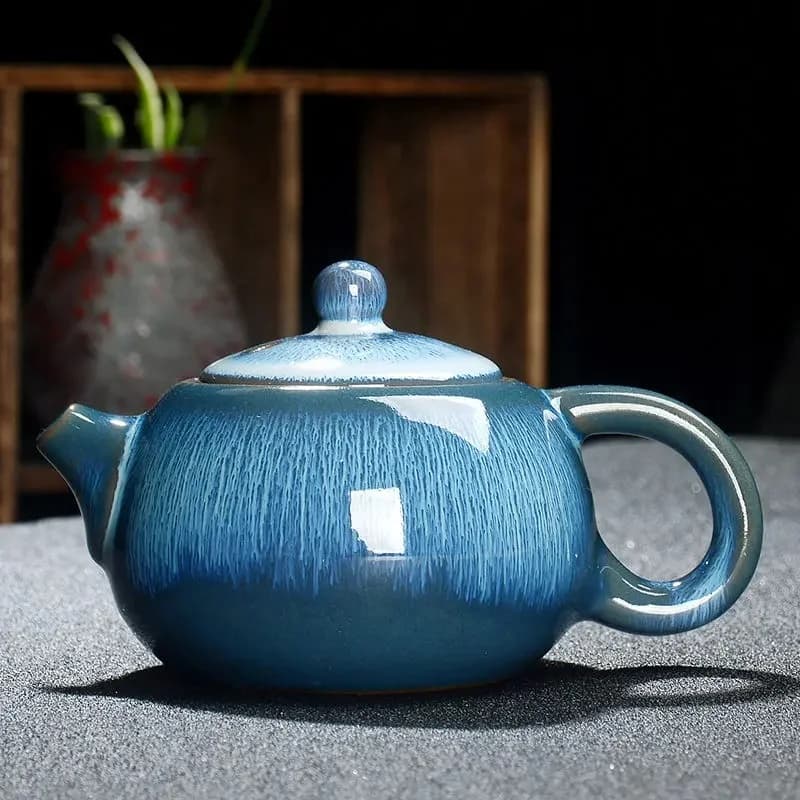 Théière en céramique avec glaçure étoilée exquise, 200ml, théière Kung Fu, bouilloire à thé, service à thé en porcelaine, théière 180ml, vaisselle à thé chinoise traditionnelle