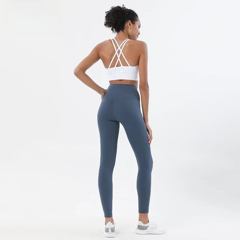 SOISOU-Ensemble de yoga en nylon respirant pour femme, survêtement de gym, leggings de fitness, soutien-gorge de sport, vêtements de sport, 2 pièces