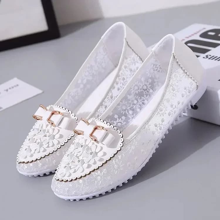 Sandales Respirantes à Plateforme Plate pour Femme, Chaussures d'Été à Enfiler, Mocassins Féminins, 34