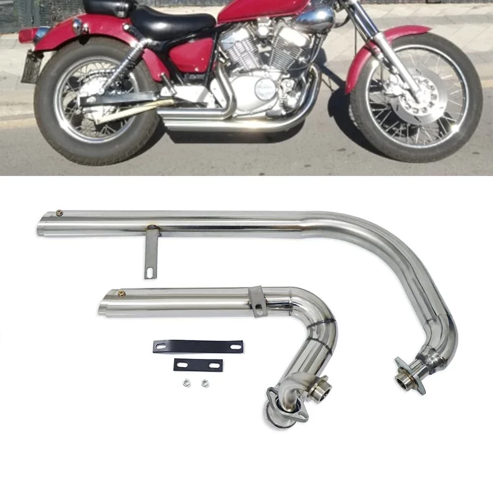 Kit de Silencieux Complet en Acier Inoxydable, pour Yamaha Virago 125 XV125 XV 125 XV250