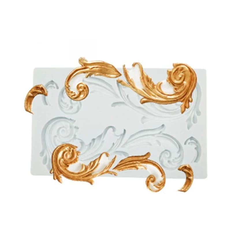 Moules en silicone de style baroque pour l'artisanat irrigation, moules de bordure 3D, outils de décoration de gâteaux en dentelle de fleurs, moule en plâtre de Regina, polymères, instituts, bricolage