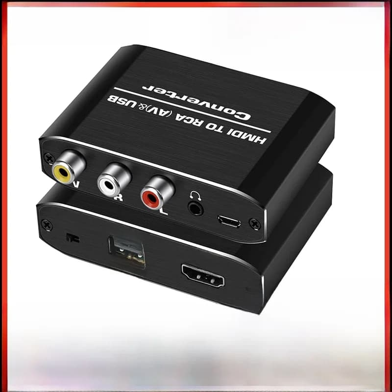 Navceker – convertisseur HDMI vers RCA AV/CVSB L/R, boîtier vidéo HD 1080P 1920x1080 60Hz, HDMI2AV, prise en charge de la sortie NTSC PAL HDMIToAV