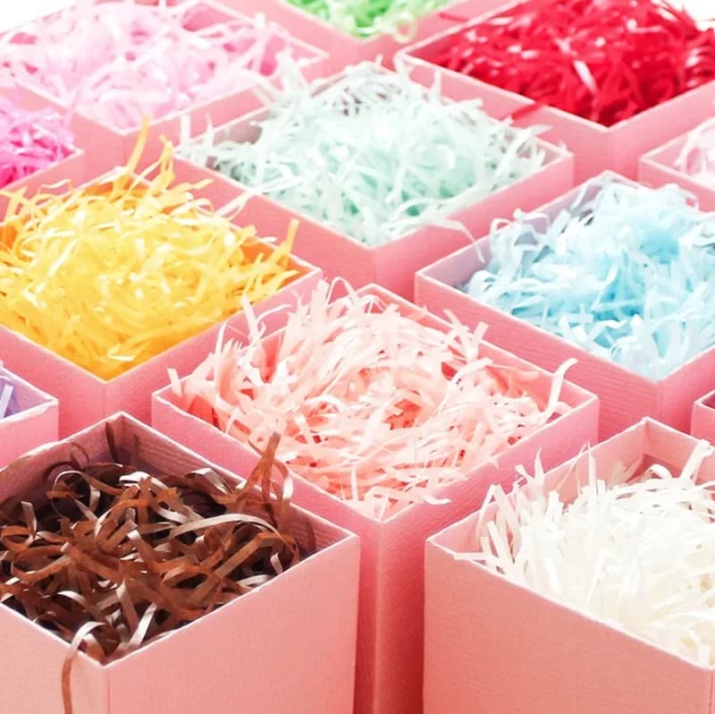 Papier Raphia Déchiqueté pour Décoration, Confettis DIY, Boîte Cadeau, Matériel de Remplissage, Mariage, Accessoires de Décoration, 10 30 50 100g