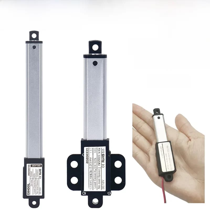 Mini actionneur linéaire électrique DC12V, 10mm 30mm 50mm 100mm, Piston à course, moteur à engrenages métalliques, ouvre-boîte à jouets, haute vitesse IP54 235N