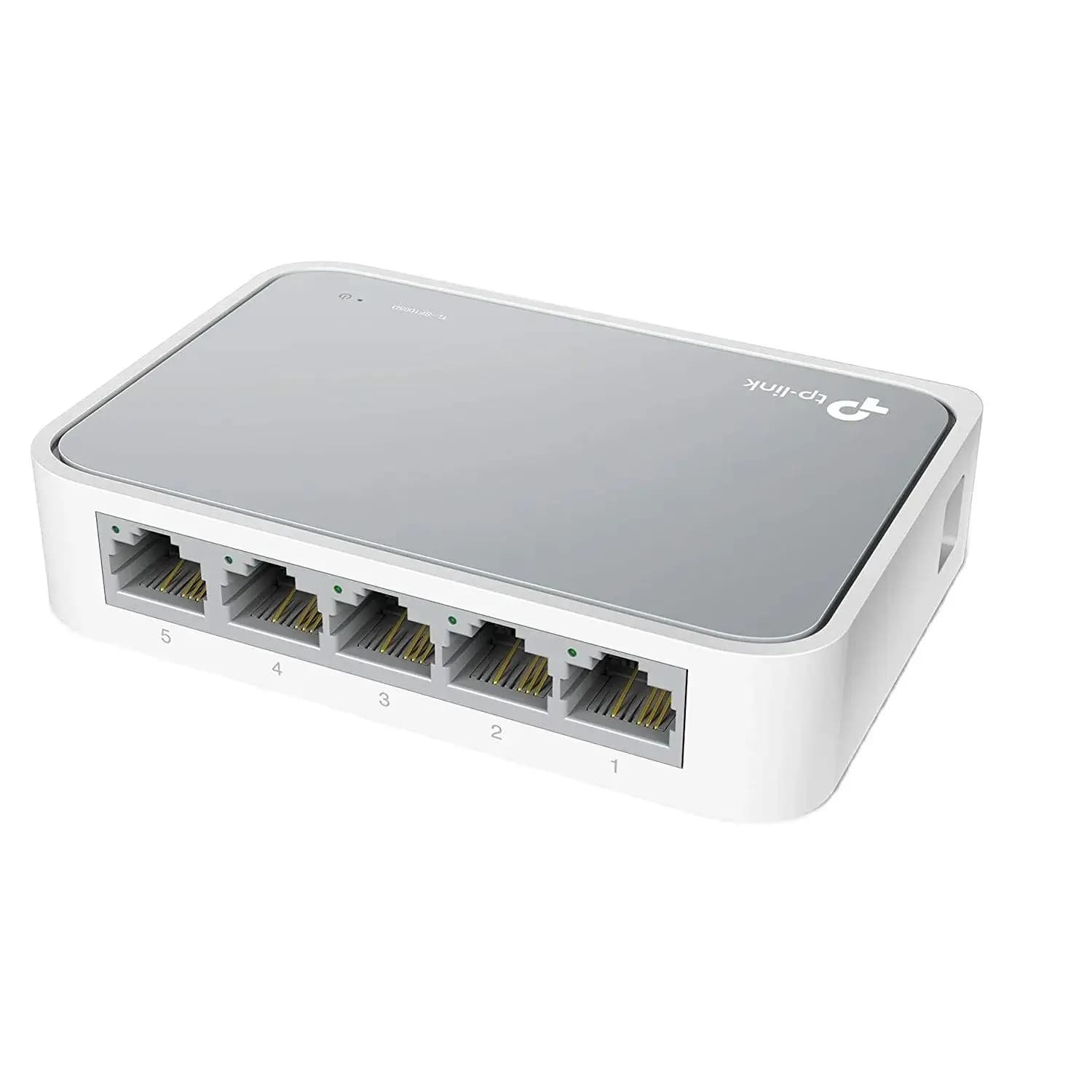 Commutateur rapide d'Ethernet de TL-SF1005D de TP-lien, diviseur de bureau d'Ethernet de 5 ports 10/100 Mbps, hub d'Ethernet, Plug & Play, blanc
