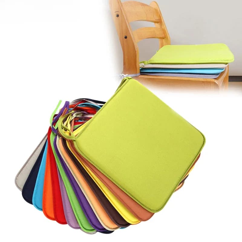 Coussin carré uni en tissu de jardin, couleurs bonbon, chaise de salle à manger européenne, canapé créatif, 40x40cm, 1 pièce