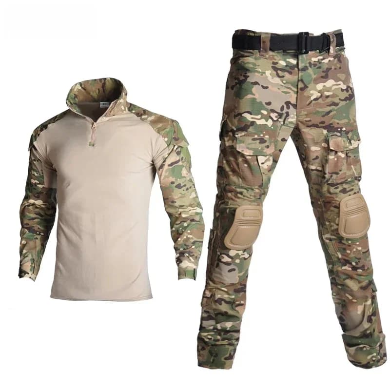 HAN WILD – uniforme d'escalade en plein air, combinaison de Camouflage, chemise tactique, pantalon de Combat, équipement de Paintball Airsoft, vêtements Plus 8XL
