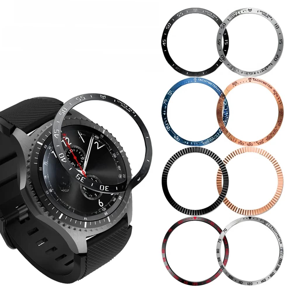Bague de protection en alliage anti-rayures pour Samsung Gear S3 Frontier, coque de protection en métal pour Samsung Galaxy Watch 46mm