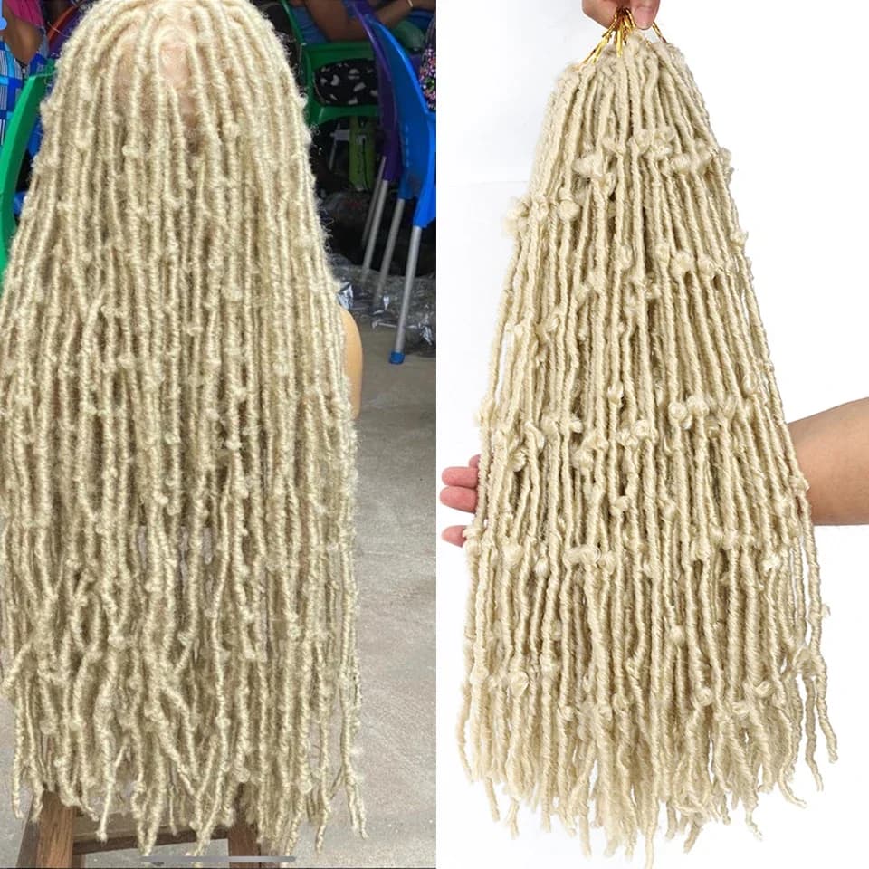 Matghou-Tresses Papillon Blondes, Pré-Bouclées, sulf, Faux Cheveux au Crochet, 613