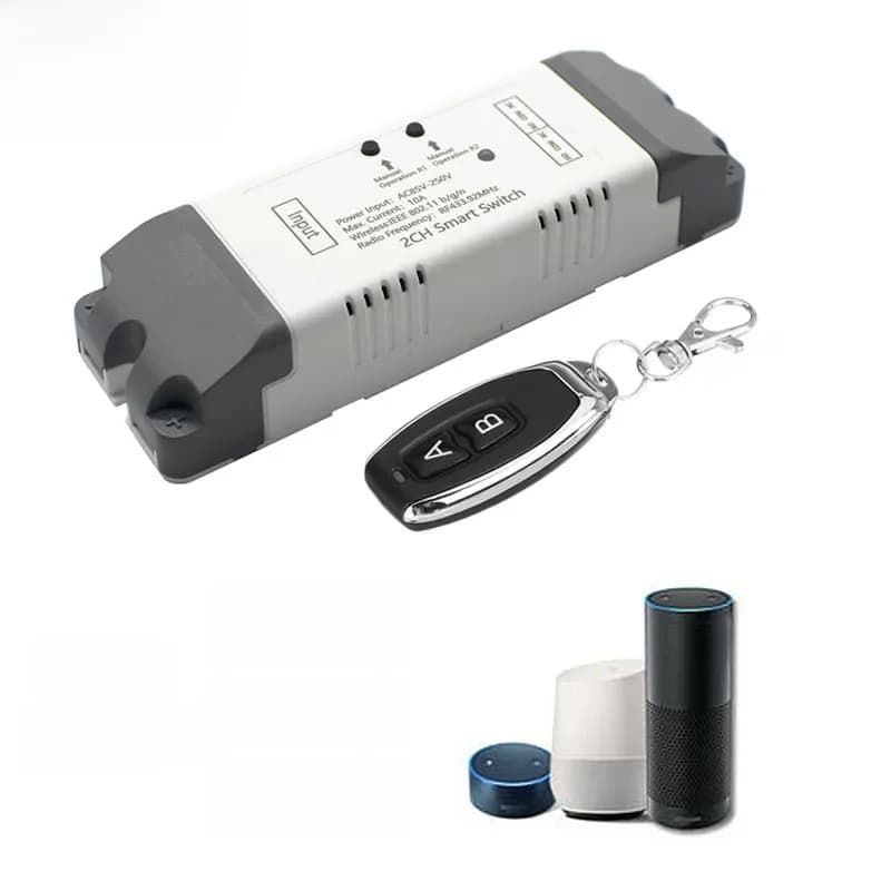 EWelink WiFi commutateur intelligent ouvre-porte de Garage contrôleur 2CH 12V 24V 110V 220V 230V WIFI RF récepteur pouce autobloquant bricolage