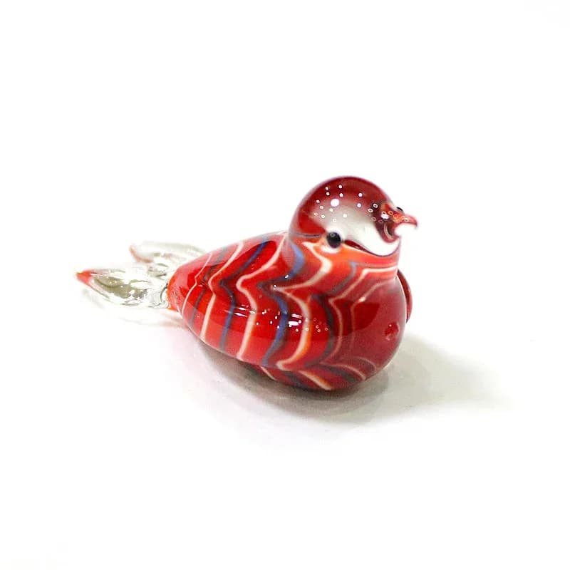 Figurine décorative d'oiseau en verre de Murano Miniature, accessoires de décoration de jardin féerique de Style japonais, jolis ornements d'animaux faits à la main