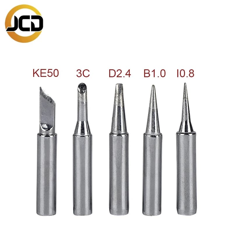 JCD 5 pièces/lot pointes de fer à souder sans plomb 900M argent noir cuivre tête de fer à souder électrique pour 908S 908 8898