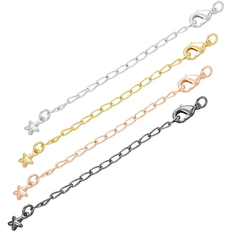 ZHUKOU 3 pièces de petites chaînes pour femmes, accessoires faits à la main pour la fabrication de bijoux DIY, collier, bracelet, chaîne pour la création de bijoux VL96
