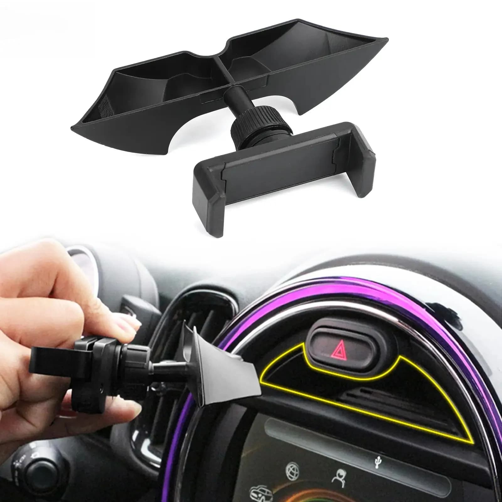 Areyourshop-Support de téléphone de voiture pour MINI Cooper, F54, F55, F56, F57, F60, Prada Board Slot Mount, Auto Interior, Accessoires