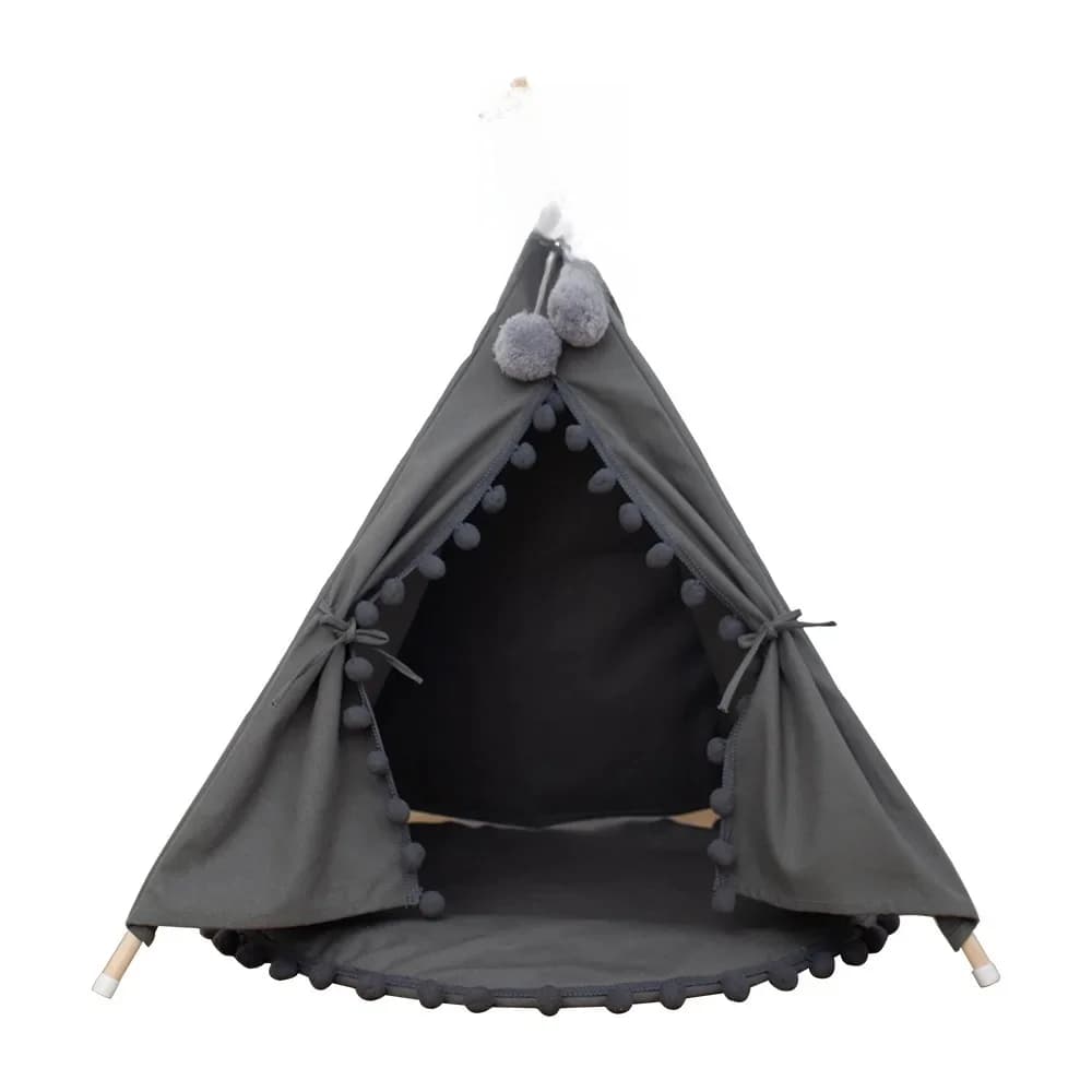 Tipi pour chien chat avec coussin et tableau noir, maison pour chien mignonne, tentes portables et lavables, tente à thème vert, maisons de voyage pour chien