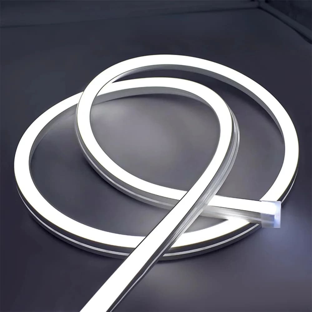 Bande lumineuse en néon Flexible, 220V, 2835, 120 diodes/M, ruban d'éclairage étanche pour l'extérieur, blanc chaud