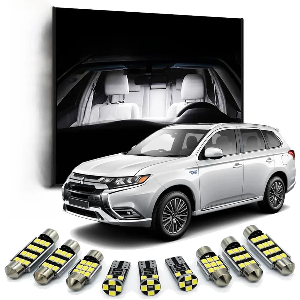Zoomsee intérieur LED pour Mitsubishi Outlander 1 2 3 I II III 2001-2017 2018 2019 2020 2021 Canbus voiture ampoule dôme carte lumière Kit