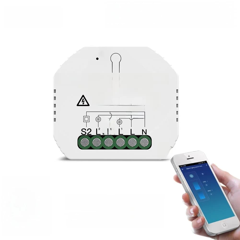2 gangs Interrupteur Module Zigbee 3.0 RF 433 Mhz Minuterie Automatique Panneaux Muraux Sans Fil Télécommande Intelligente Vie Tuya Alexa Google Home