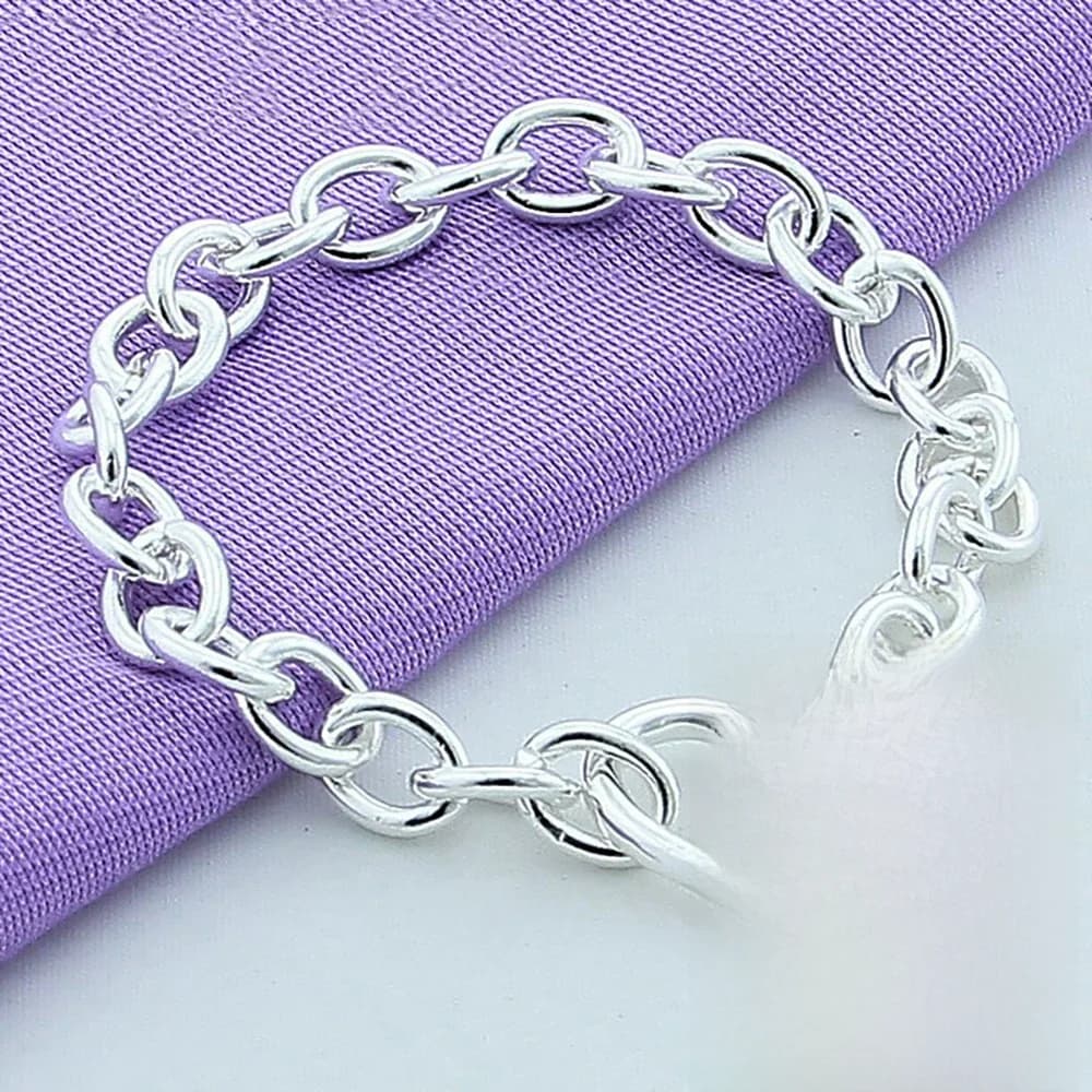Femmes Bracelets 925 en argent Sterling coeur boucle Bracelet pour femmes Bracelets romantiques argent 925 bijoux
