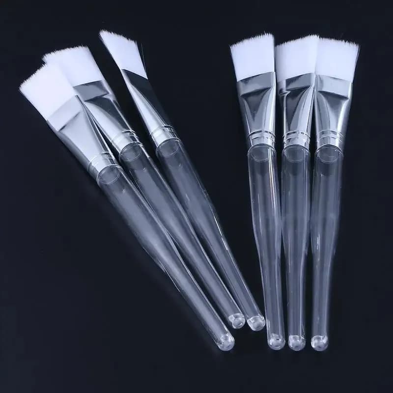 Masque Facial, tige en cristal transparente, brosse à cils douce pour soins de la peau, pour Application de masque Facial, 12 pièces