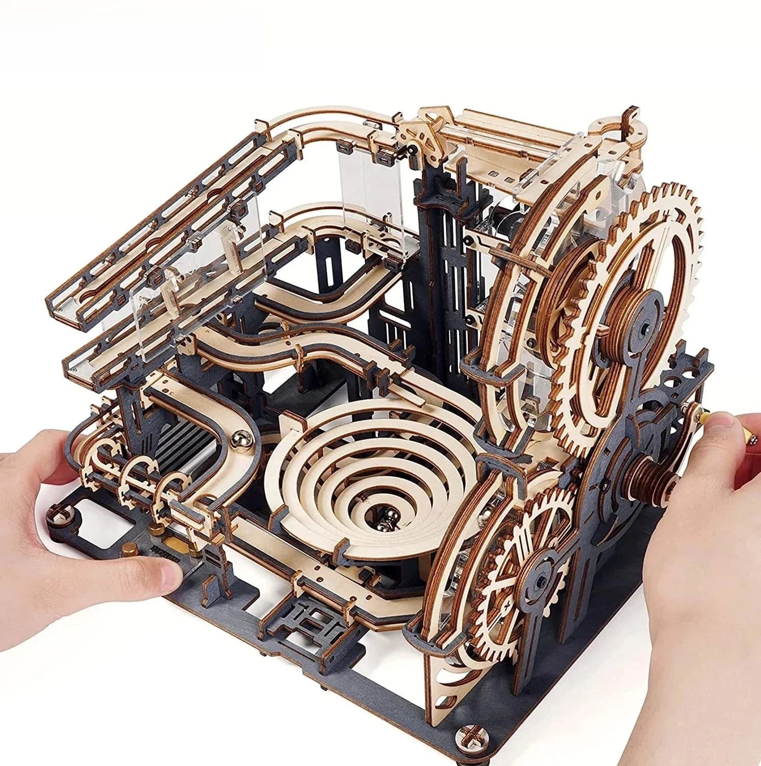 Robotime – Puzzle 3D en bois Rokr pour enfants et adultes, ensemble de 5 modèles d'assemblage de blocs de construction, cadeau pour adolescents, ville de nuit