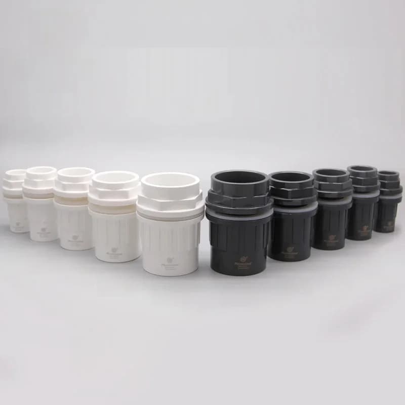 Flowcolour-Adaptateur de tuyau d'arrosage d'irrigation de jardin, 20-50mm, cloison UPVC, pièces de tube, connecteur d'outils, adaptateur de tube précieux d'aquarium