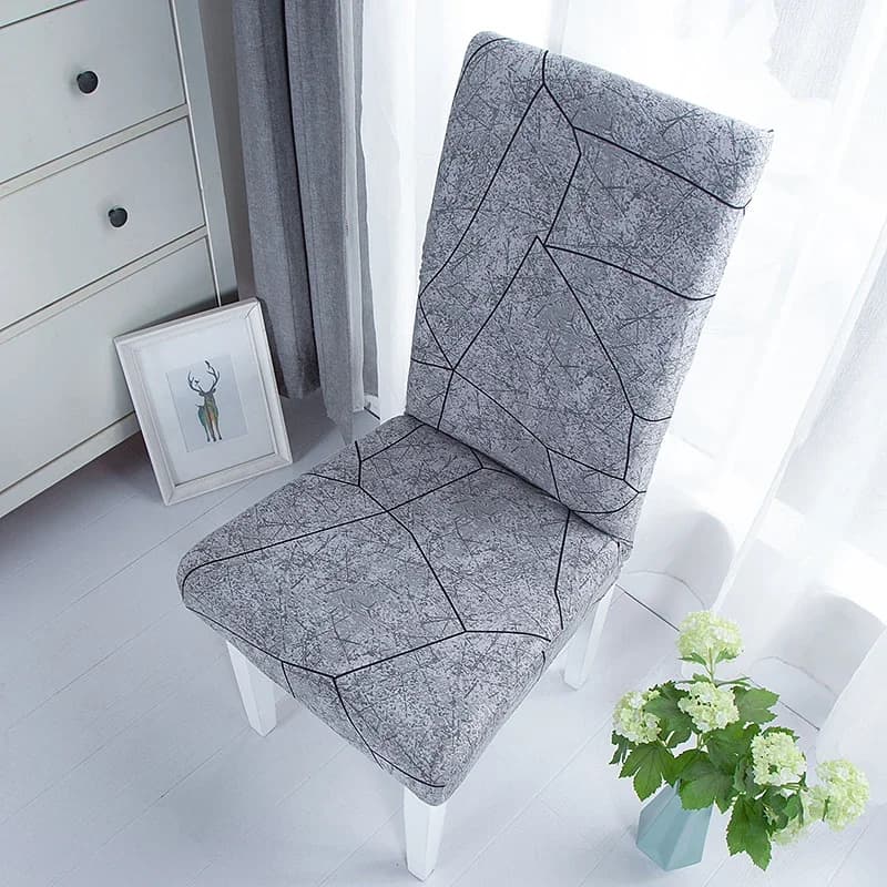 Housses de chaise anti-griffures pour salon, en tissu extensible à rayures, housse de siège amovible pour salle à manger, housse anti-poussière avec dossier.