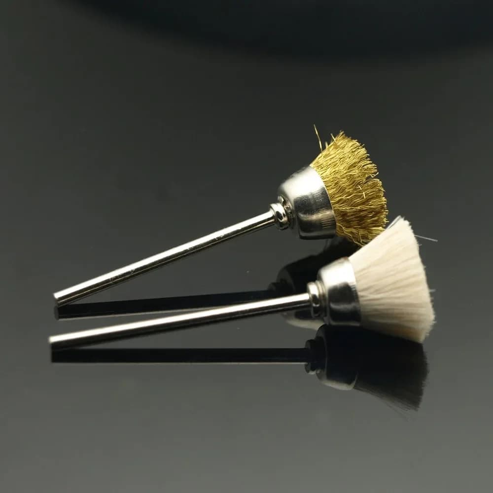 EasyNail-Brosse à ongles électrique en fil de cuivre doré, nettoyeur de mèches, outil portable en acier argenté, 1 pièce