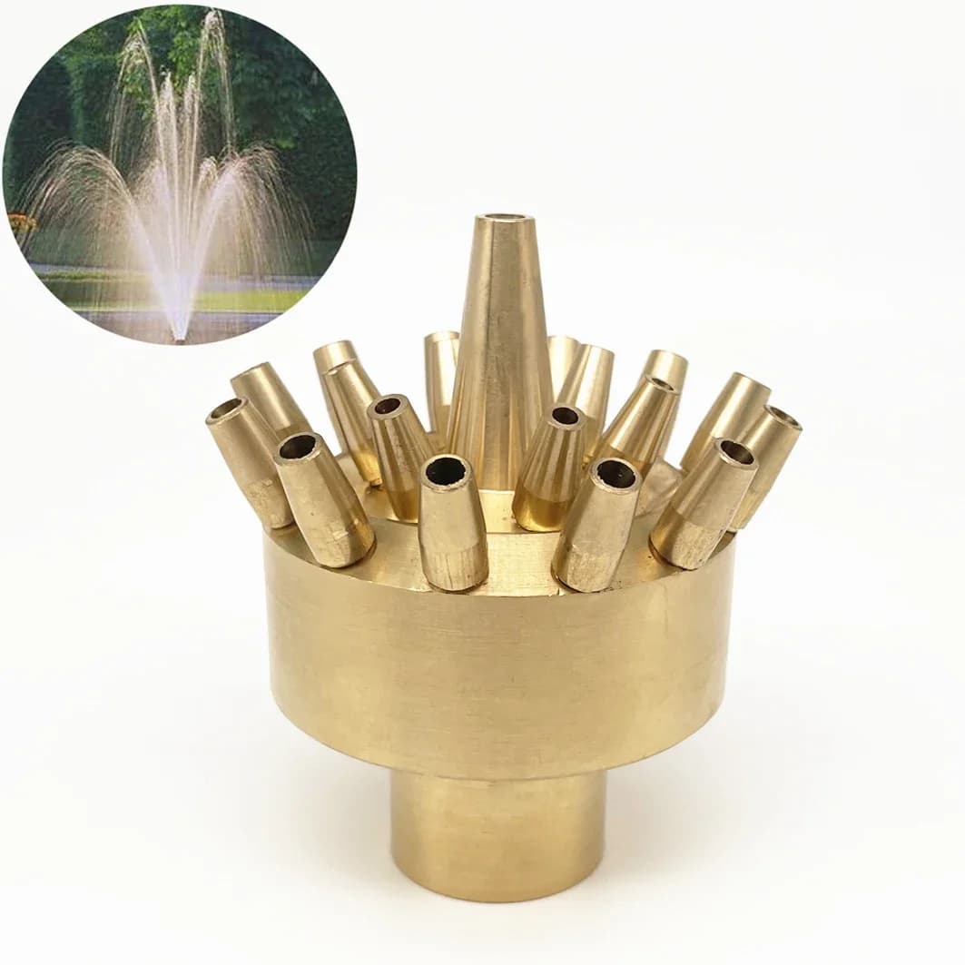Buses de fontaine en laiton à 3 couches, tête de fontaine de piscine de jardin, 1 po, 1.5 po, nouveau